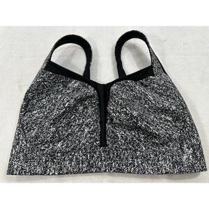 Lululemon Ta Ta Tamer III Rio Mist Black Womens 34DD? Sports Bra EUC Read